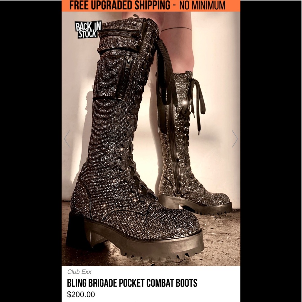 Bling Brigade Pocket Combat Boots